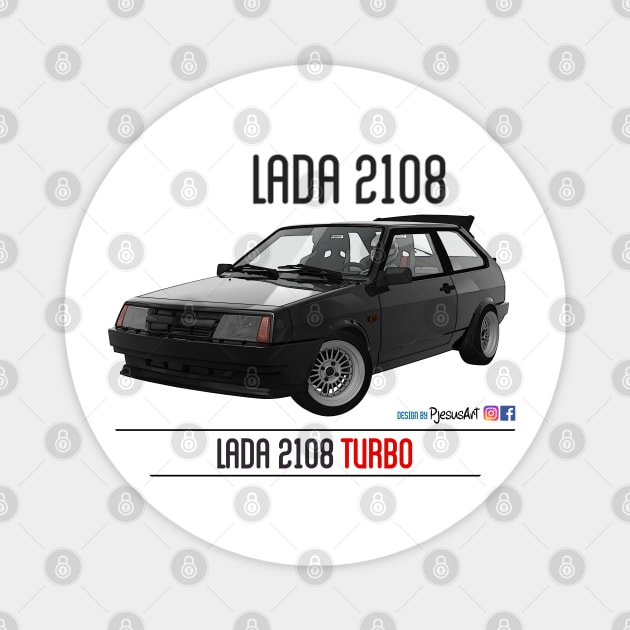 Lada 2108 Turbo Black Magnet by PjesusArt